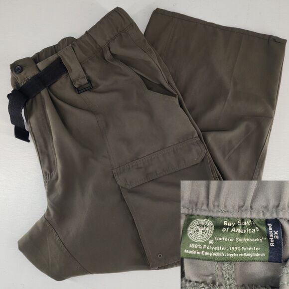 Other - Boy Scouts of America XXL | Green Switchback Uniform Cargo Pants Polyester Belt